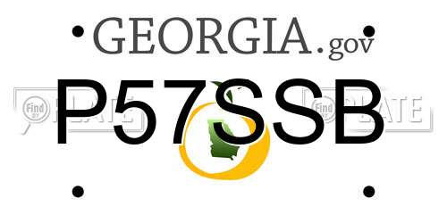 P57SSB Georgia License Plate