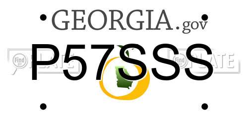 P57SSS Georgia License Plate