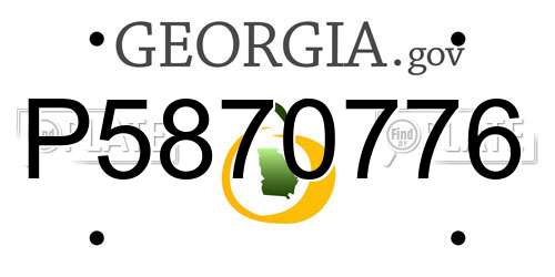 P5870776 Georgia License Plate