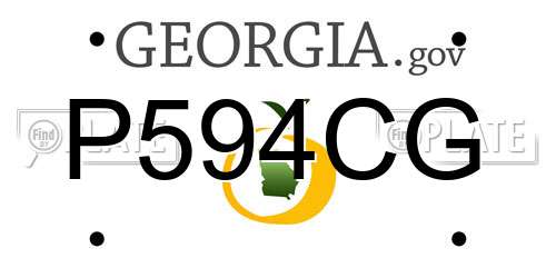 P594CG Georgia License Plate