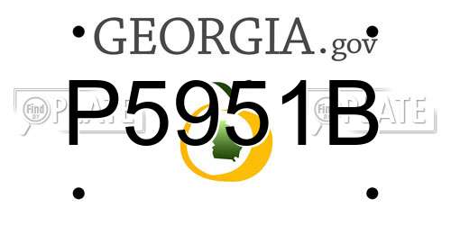 P5951B Georgia License Plate
