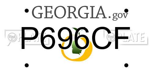 P696CF Georgia License Plate