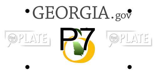 P7 Georgia License Plate
