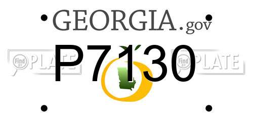 P7130 Georgia License Plate