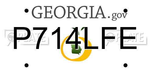 P714LFE Georgia License Plate