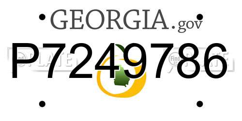 P7249786 Georgia License Plate