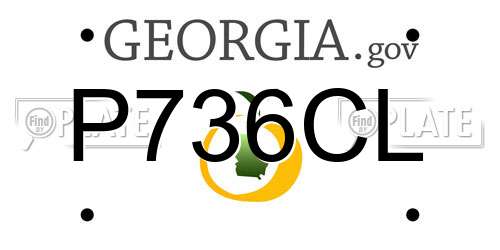 P736CL Georgia License Plate