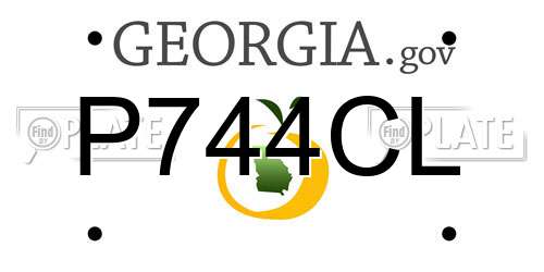 P744CL Georgia License Plate