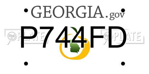 P744FD Georgia License Plate