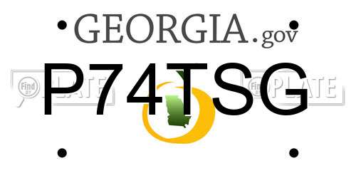 P74TSG Georgia License Plate