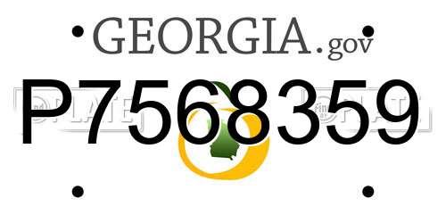 P7568359 Georgia License Plate