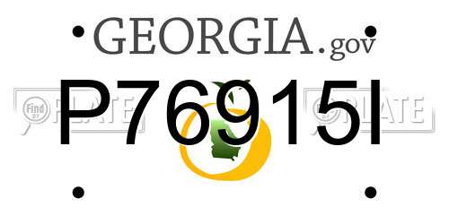 P76915I Georgia License Plate