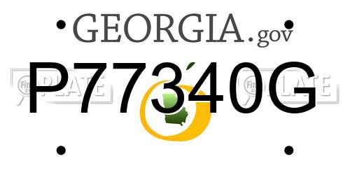 P77340G Georgia License Plate