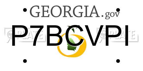 P7BCVPI Georgia License Plate