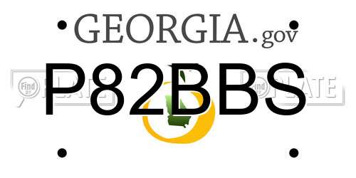 P82BBS Georgia License Plate