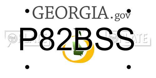 P82BSS Georgia License Plate