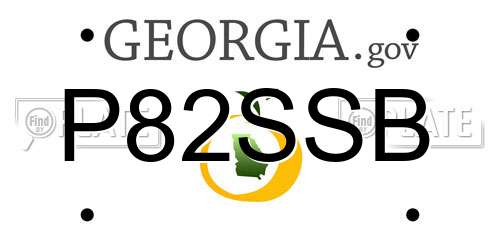 P82SSB Georgia License Plate