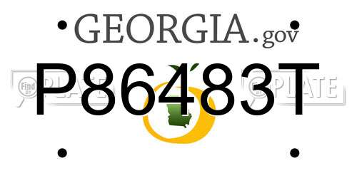 P86483T Georgia License Plate