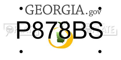 P878BS Georgia License Plate