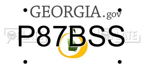P87BSS Georgia License Plate