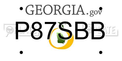 P87SBB Georgia License Plate