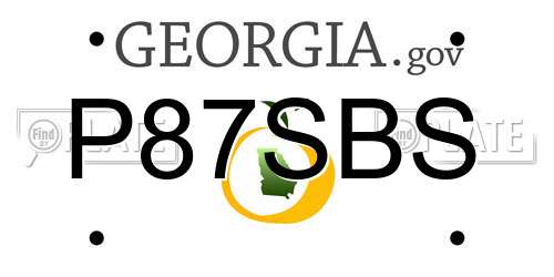 P87SBS Georgia License Plate