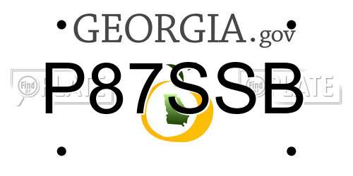 P87SSB Georgia License Plate