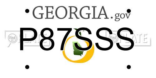 P87SSS Georgia License Plate