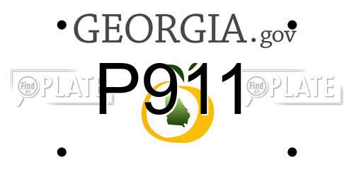 P911 Georgia License Plate