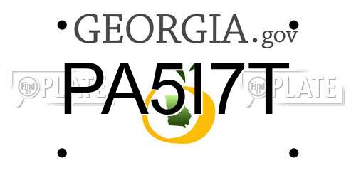PA5I7T Georgia License Plate