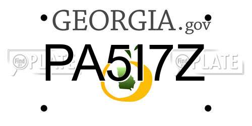 PA5I7Z Georgia License Plate