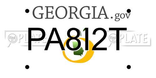PA8I2T Georgia License Plate