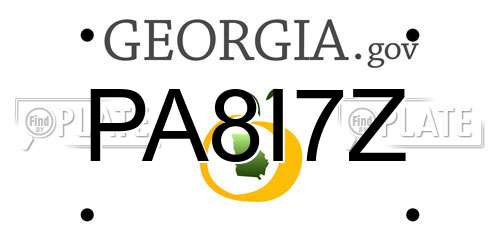 PA8I7Z Georgia License Plate