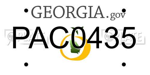 PAC0435 Georgia License Plate