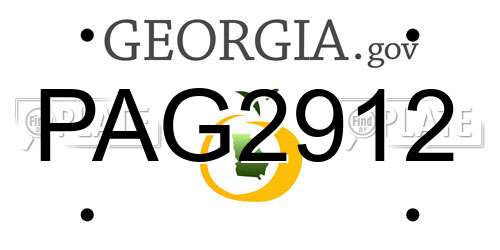 PAG2912 Georgia License Plate