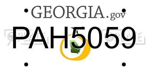 PAH5059 Georgia License Plate