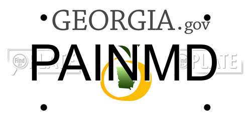 PAINMD Georgia License Plate