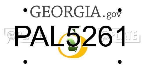 PAL5261 Georgia License Plate