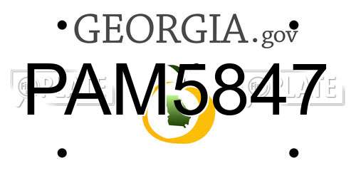 PAM5847 Georgia License Plate