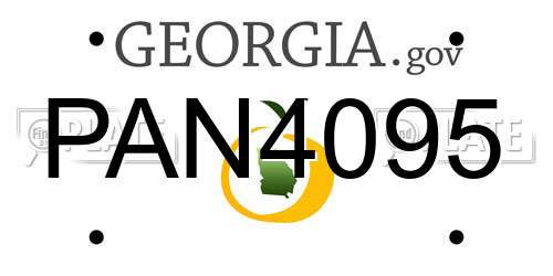 PAN4095 Georgia License Plate