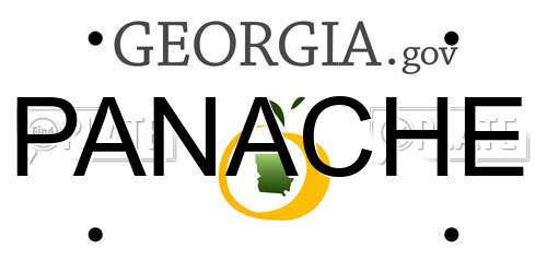 PANACHE Georgia License Plate