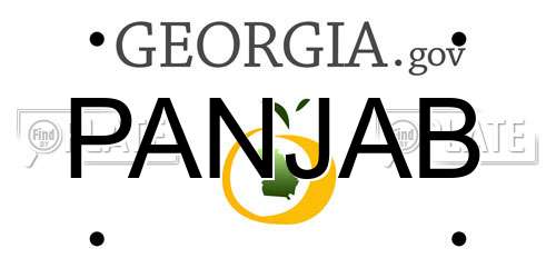 PANJAB Georgia License Plate