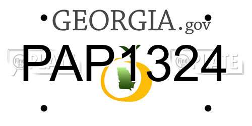 PAP1324 Georgia License Plate