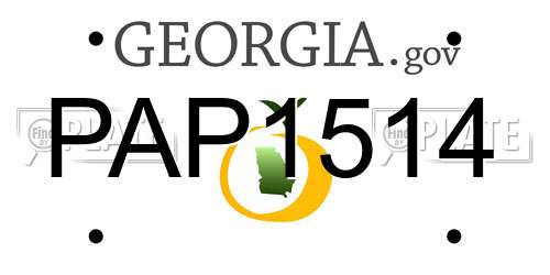 PAP1514 Georgia License Plate