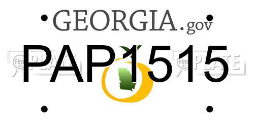 PAP1515 Georgia License Plate