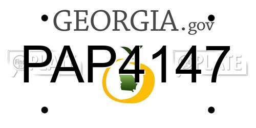 PAP4147 Georgia License Plate