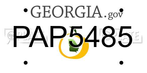 PAP5485 Georgia License Plate