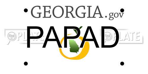 PAPAD Georgia License Plate