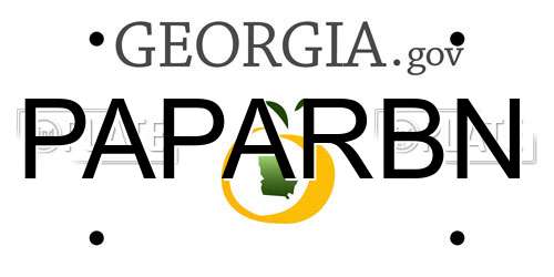 PAPARBN Georgia License Plate