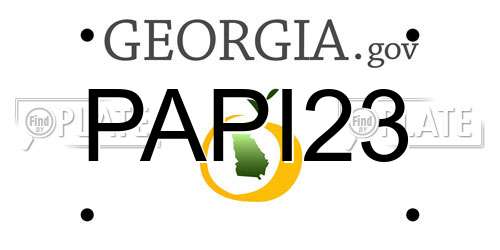 PAPI23 Georgia License Plate